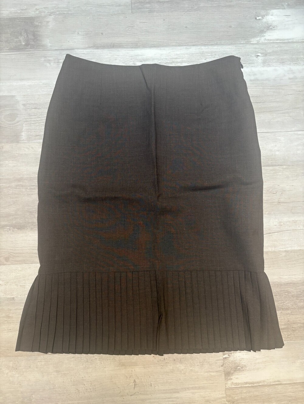 Alfani Women’s Size 6 Brown Pleated Hem Knee Length Career Skirt